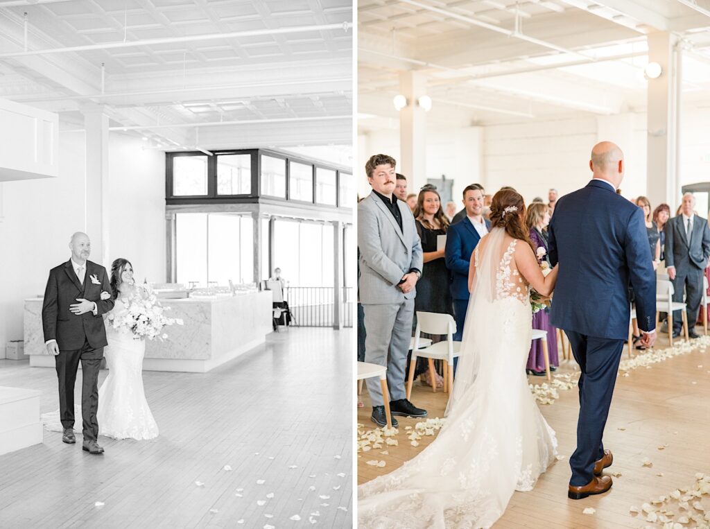 Gordon Green Wedding Venue Cleveland bride walking down the aisle