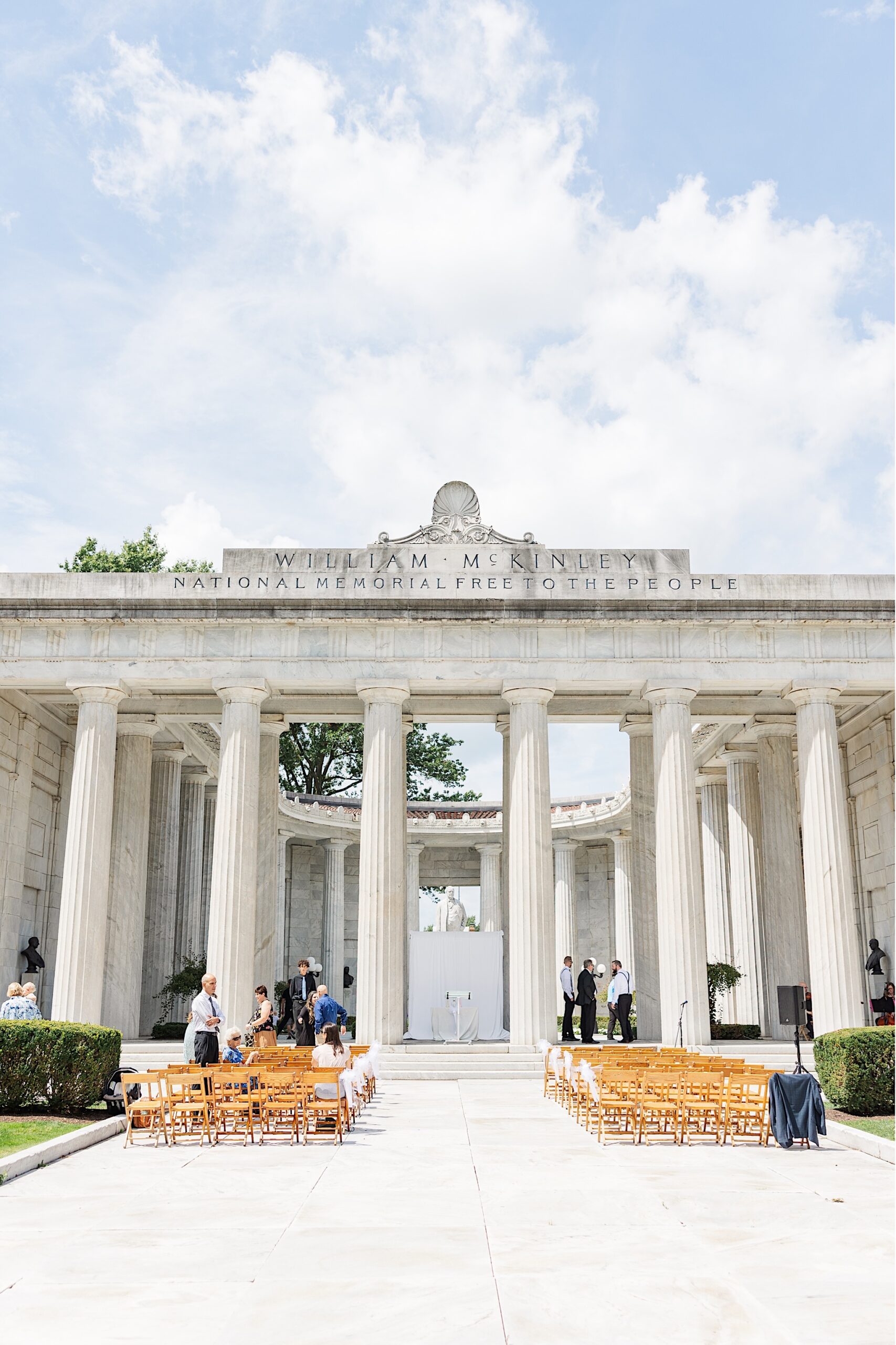 William McKinley National Memorial Outdoor Wedding Niles Ohio