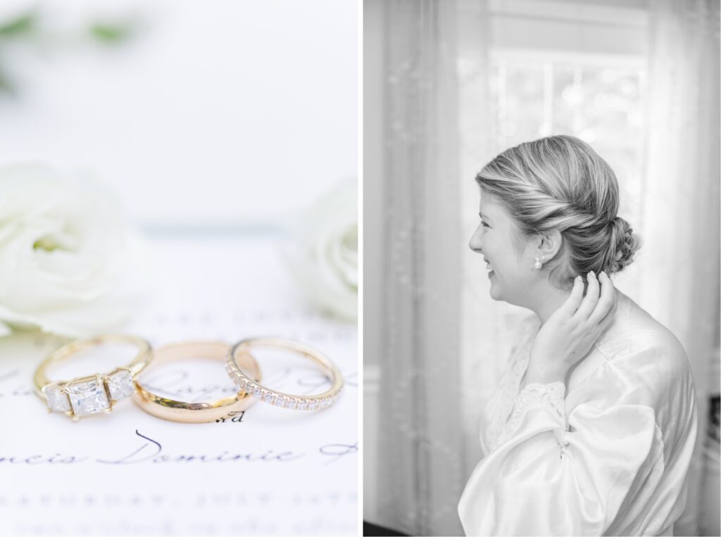 Light and airy Cleveland wedding photographer bride getting ready