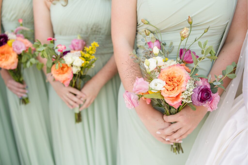 Colorful summer wildflower wedding bouquets Cleveland Ohio