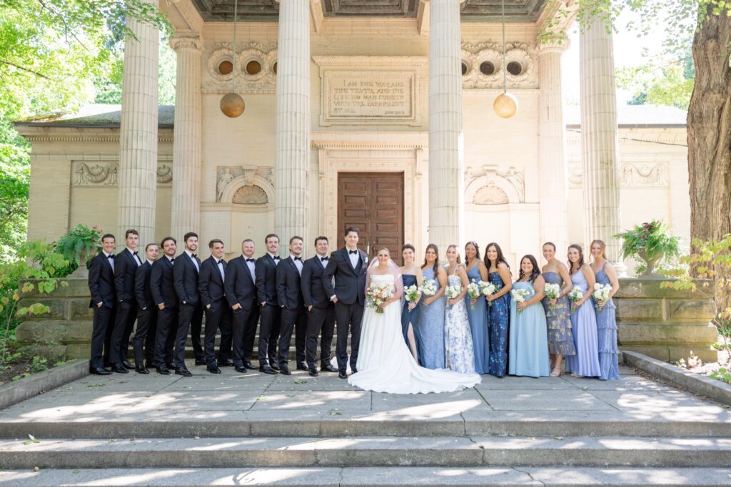 Hall of Christ Chautauqua Lake Wedding Portraits with Bridal Party