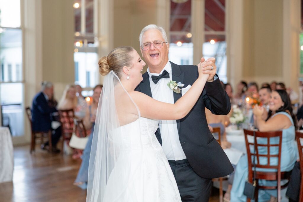 Athenaeum Hotel Wedding Reception Bride and Father dancing