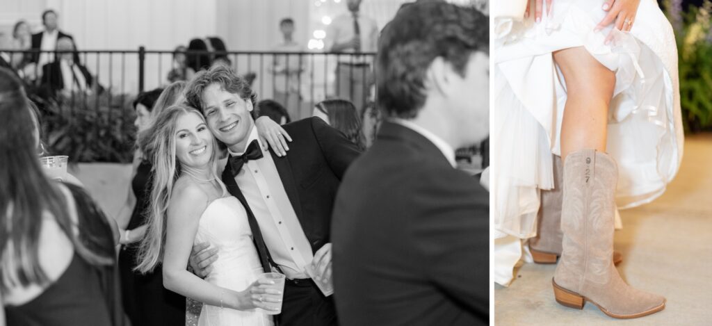 Fox Hill Wedding Light and Airy Photographer Bride and Groom at Reception