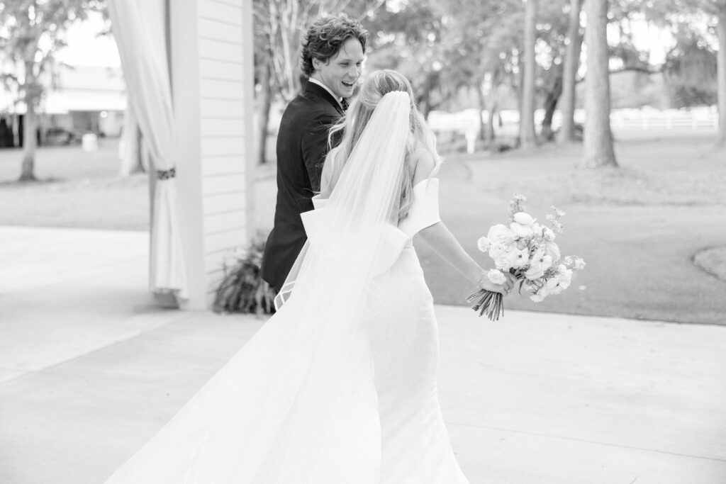 Classic Black and White Wedding Photography Cleveland Wedding Photographer Bride and Groom Just Married celebration