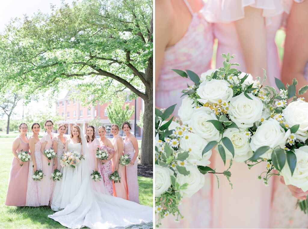 Hudson OH Wedding Photos Hudson Green Main St. Bride and Bridesmaids