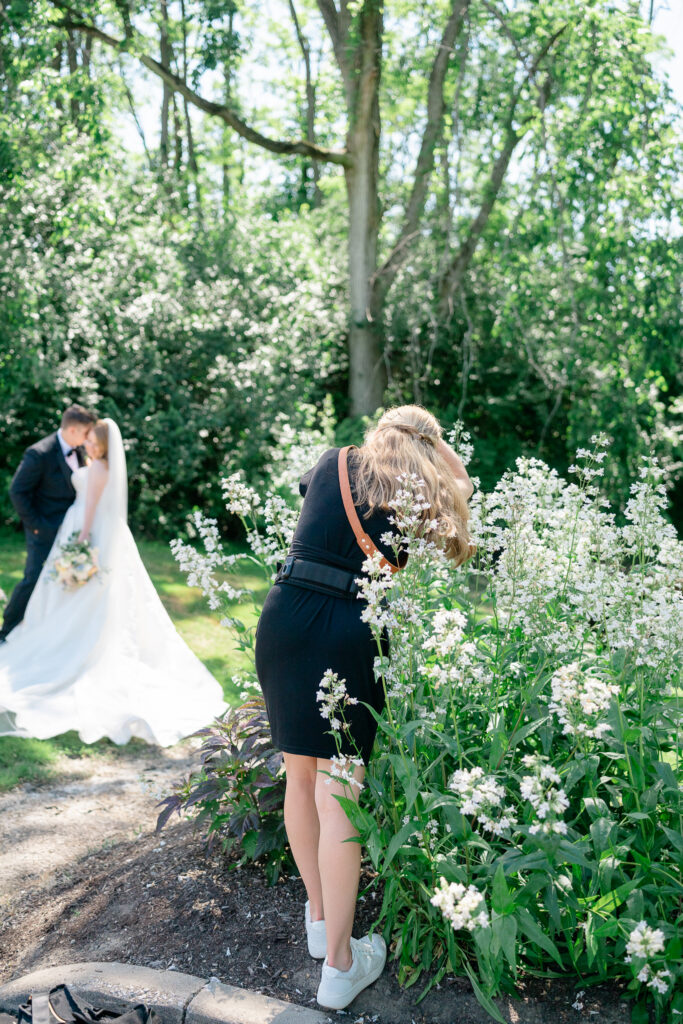 Akron Wedding Photos Wildflowers Bride & Groom